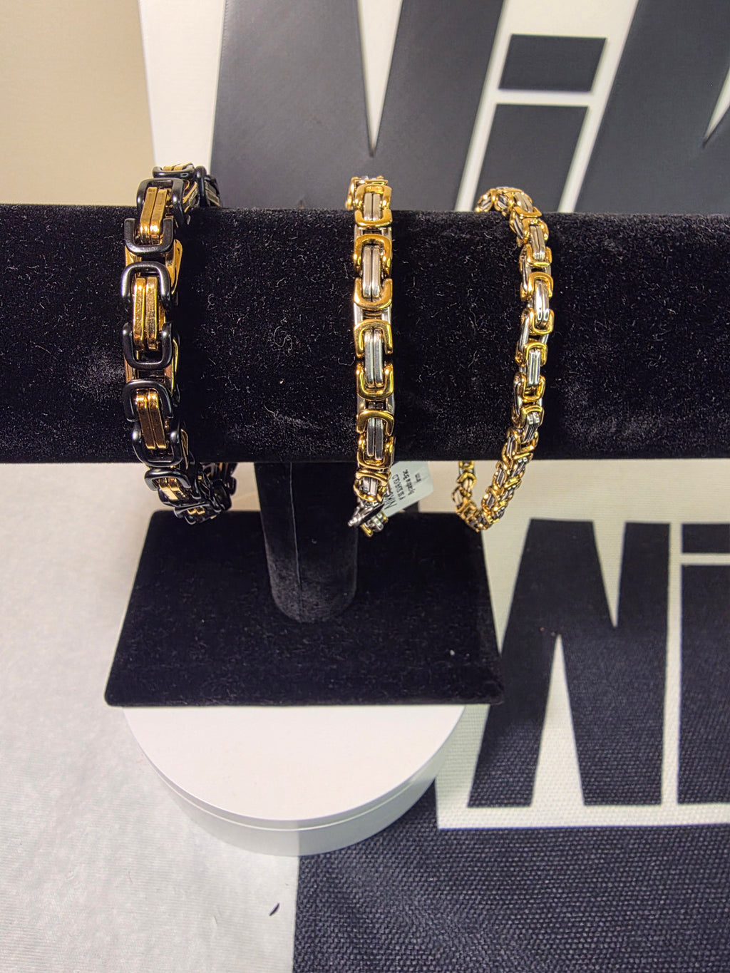Byzantine Chain Bracelet (316L Surgical-Grade Stainless Steel) — 8" or 9" (4mm, 6mm, 8mm)