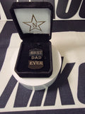 Custom Engraved Dog Tag Necklace — 24" Chain Included (Black, Gold, Silver) Best Dad Ever